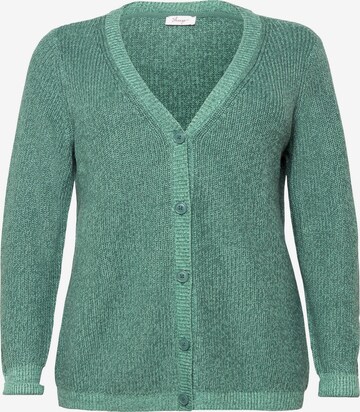 SHEEGO Knit Cardigan in Green: front