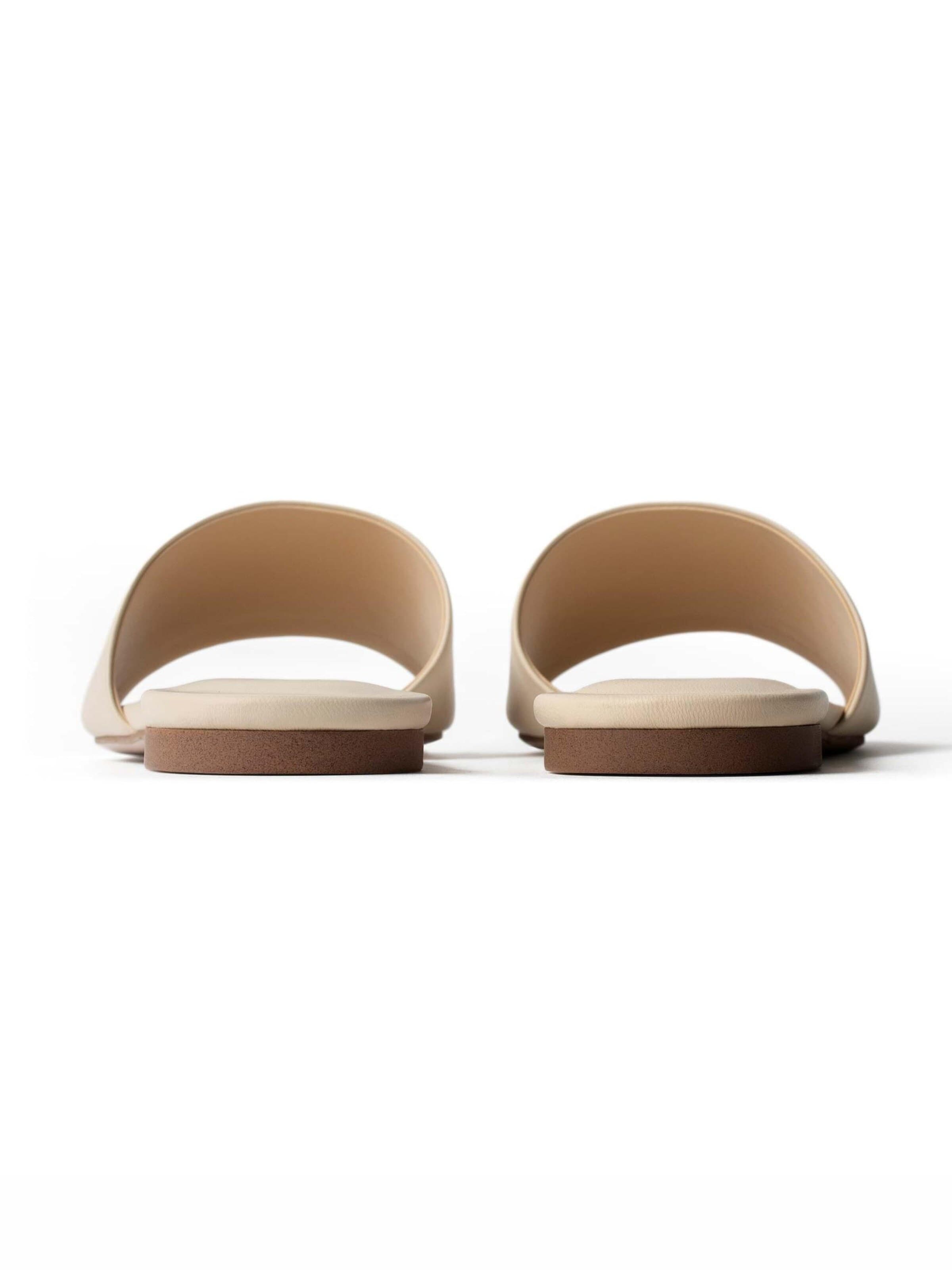 L37 HANDMADE SHOES - Pantufa 'ALL THE COLORS FADE' em bege