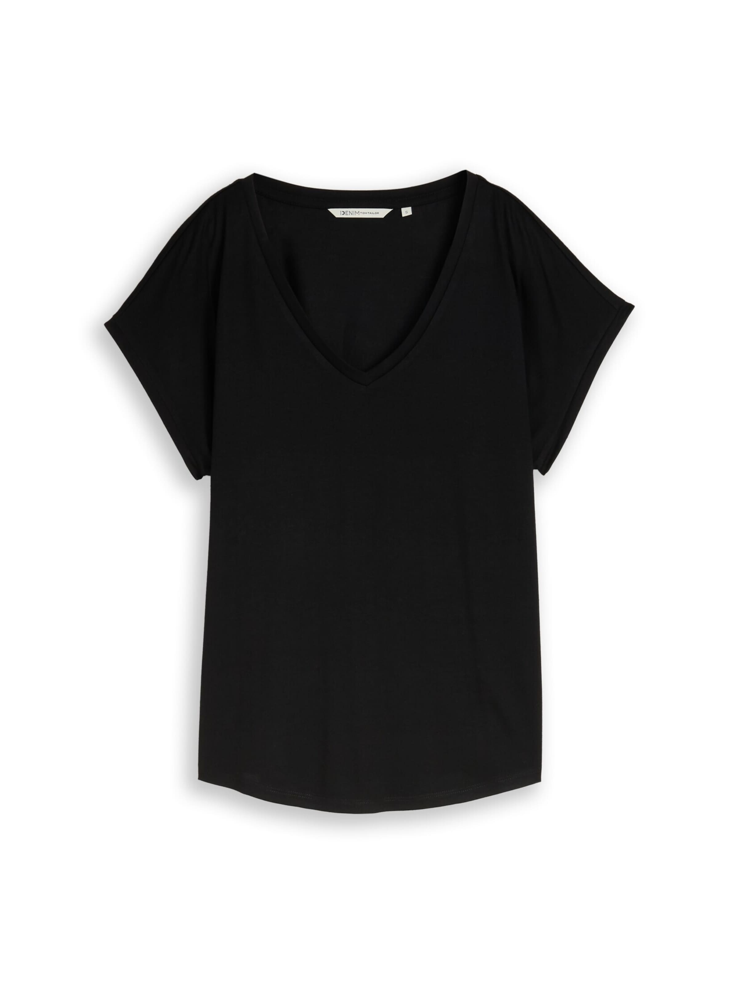 TOM TAILOR DENIM T-Shirt in Schwarz: Vorderseite