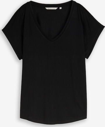 TOM TAILOR DENIM T-Shirt in Schwarz: Vorderseite
