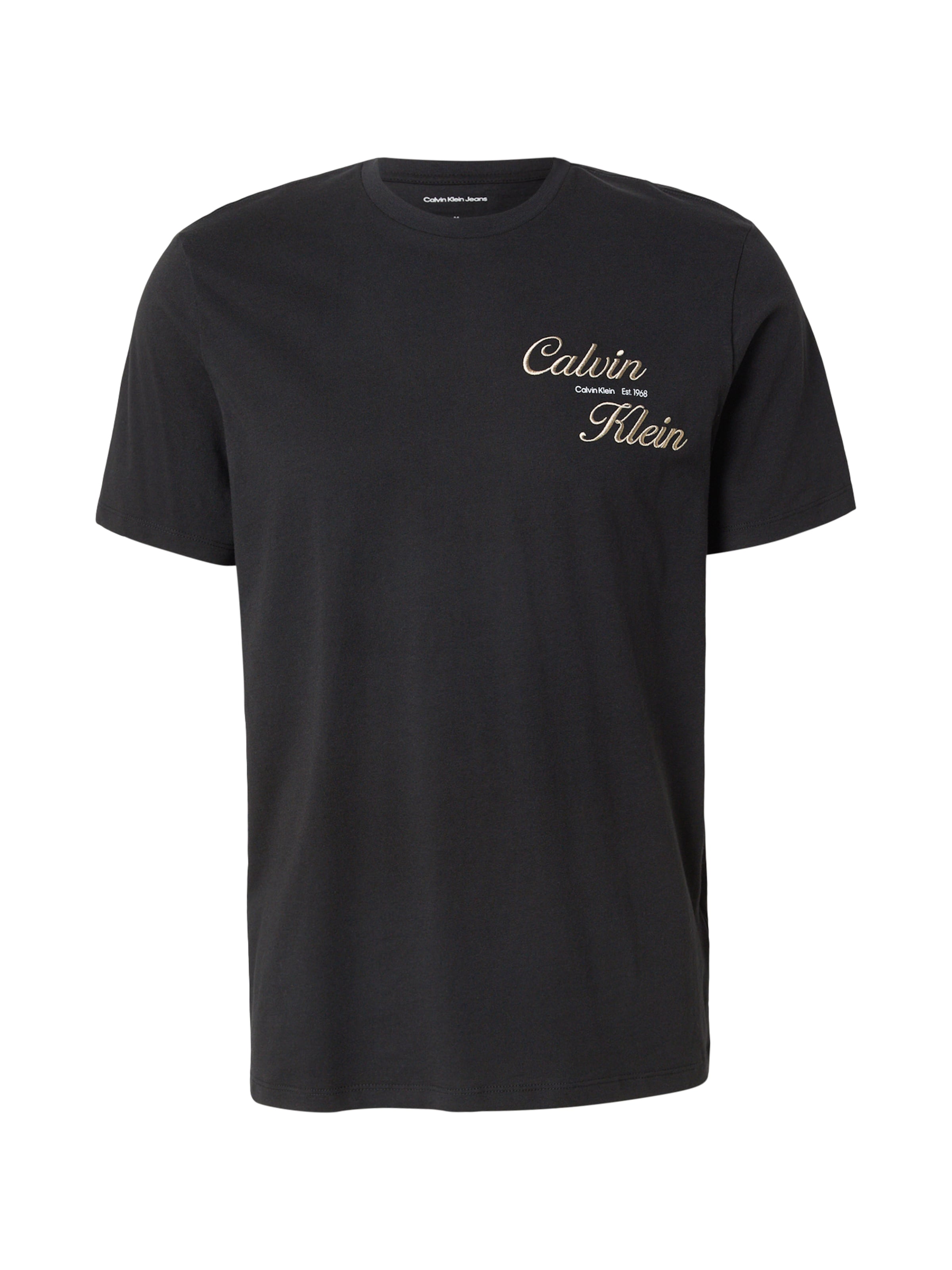 Regular T-Shirt '30s' Calvin Klein Jeans en noir : devant