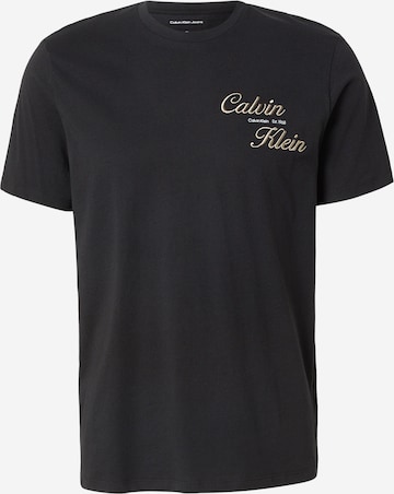 Calvin Klein Jeans Štandardný strih Tričko '30s' - Čierna: predná strana
