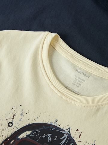 Tricou 'NKMVICTOR' de la NAME IT pe albastru