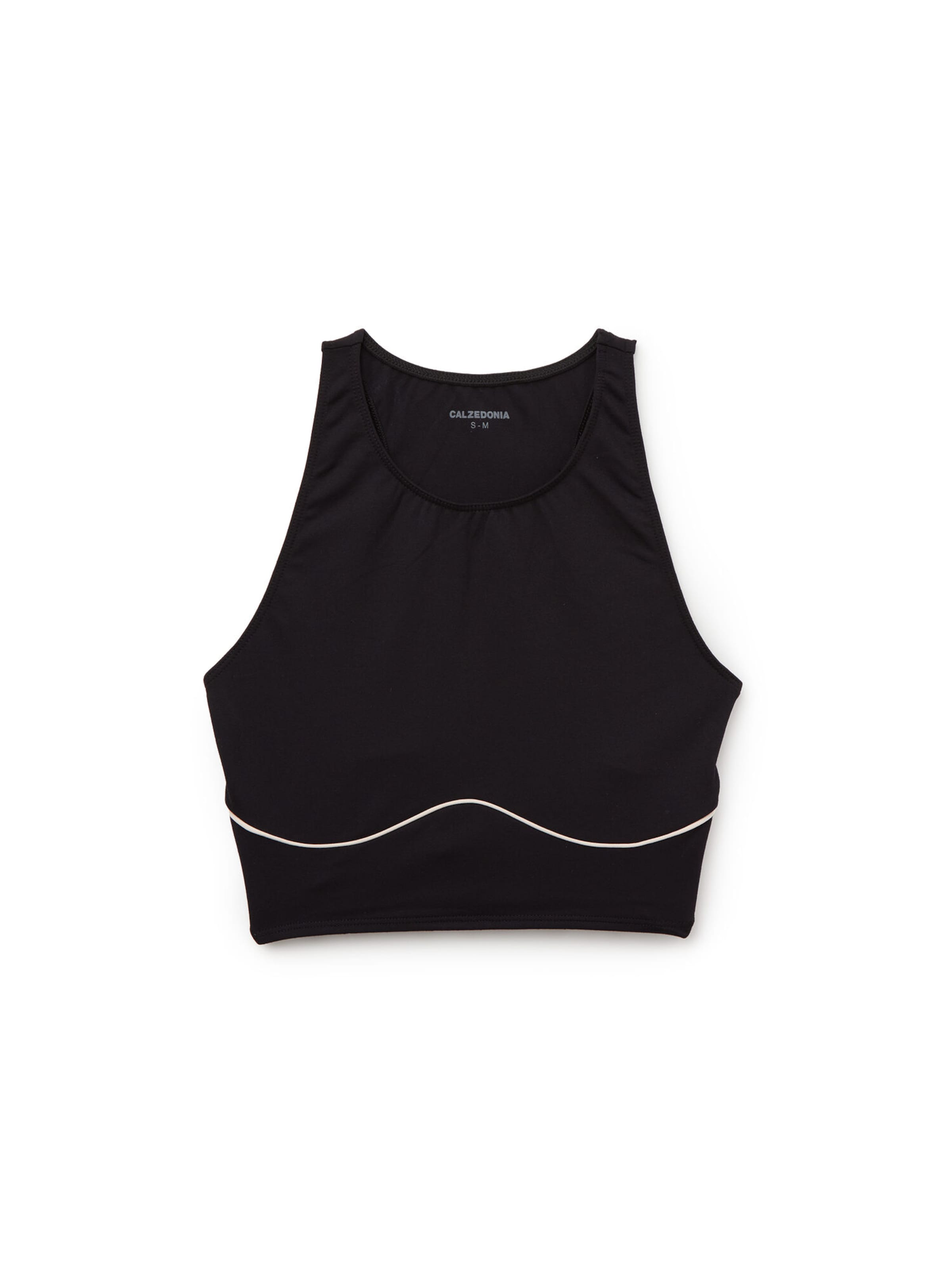 CALZEDONIA Bustier Shirt in Schwarz: Vorderseite