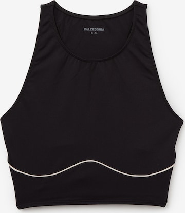 CALZEDONIA Bustier Shirt in Schwarz: Vorderseite