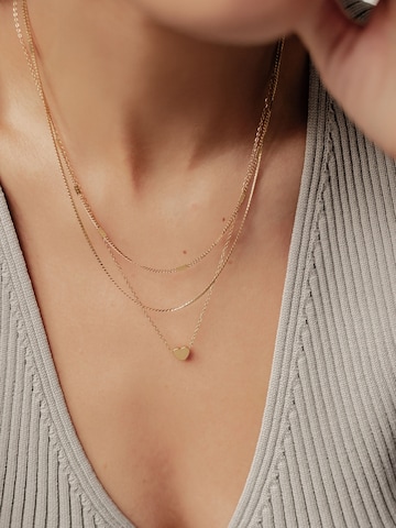 Hey Happiness Necklace 'Amore' in Gold: front