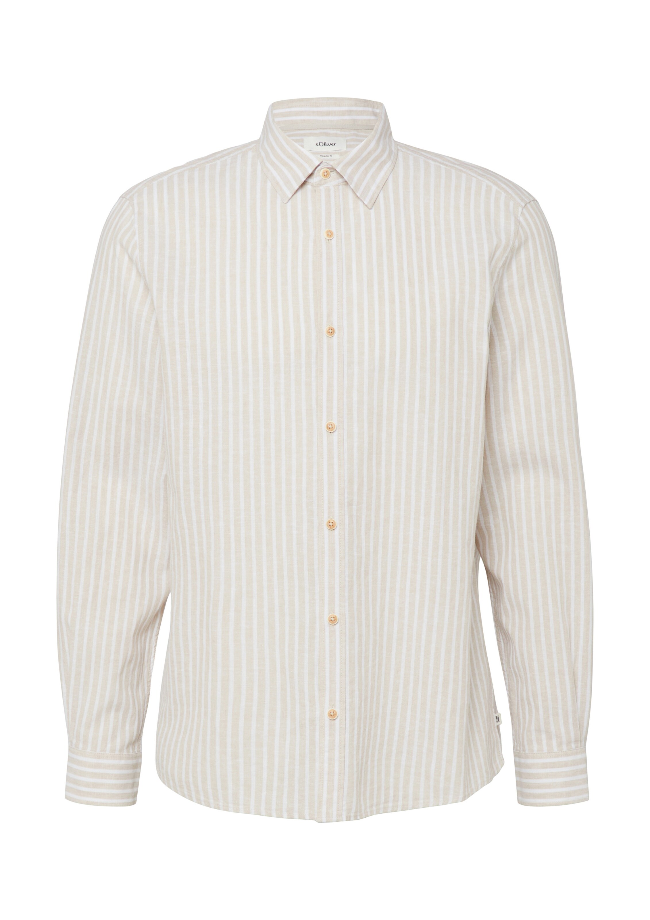 s.Oliver Hemd in Beige: Vorderseite