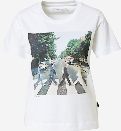 DEDICATED. Shirt 'Mysen Abbey Road' in Cream / Azure / Grass green / Black / White, Item view