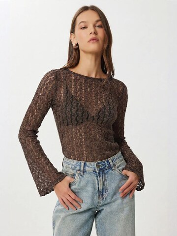 Happiness İstanbul - Blusa 'Blusen' em castanho