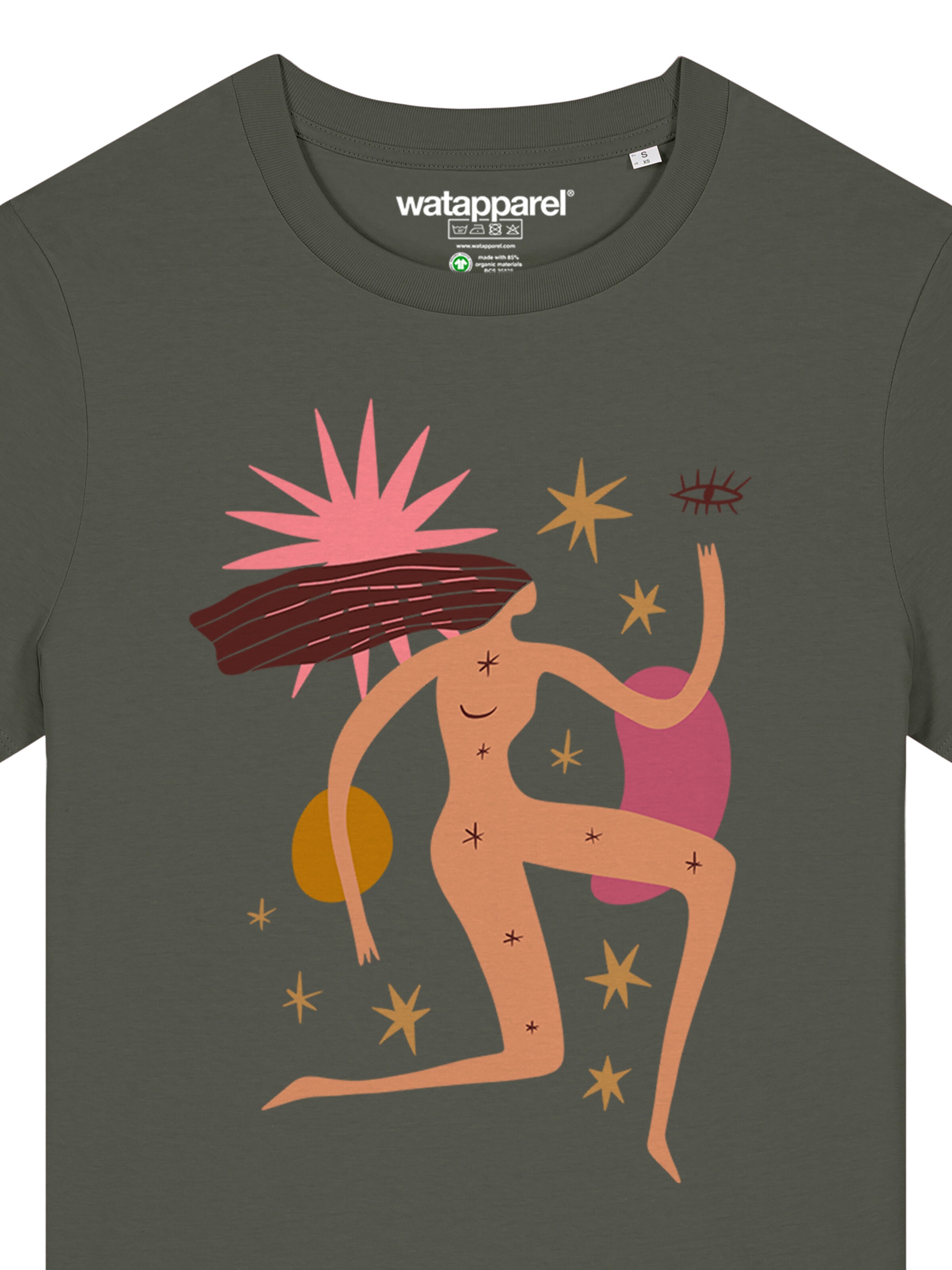 Maglietta 'Love And Flex' di Watapparel in verde