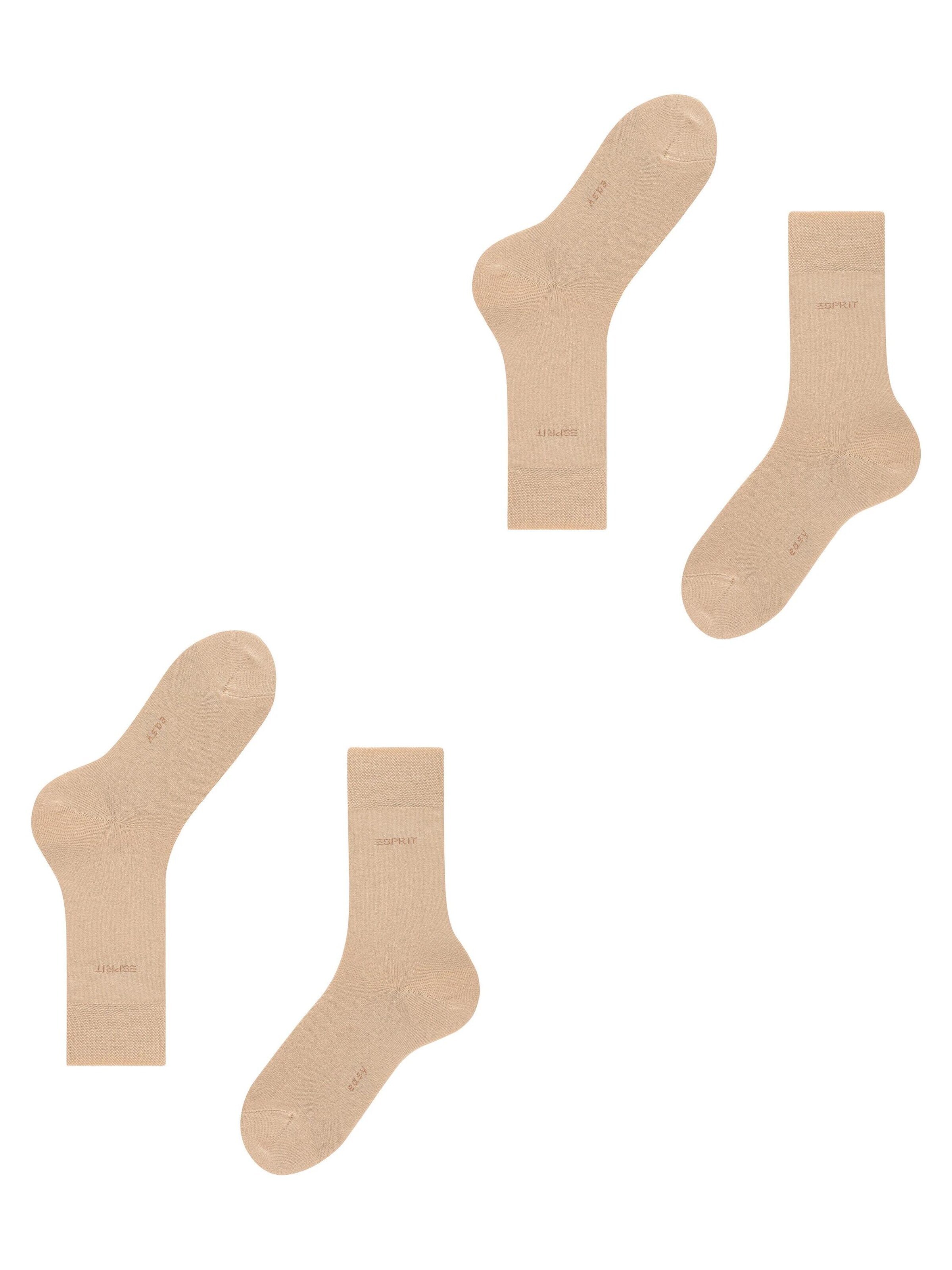 ESPRIT Socks 'Basic Easy 2-Pack' in Beige