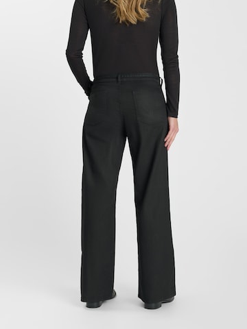 Wide Leg Jean Le Temps Des Cerises en noir : derrière