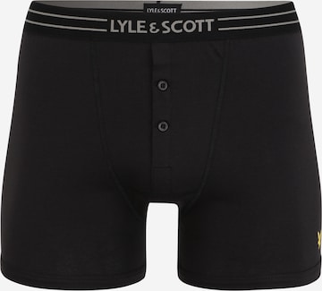 Lyle & Scott - Calzoncillo boxer 'Lewis' en negro: frente