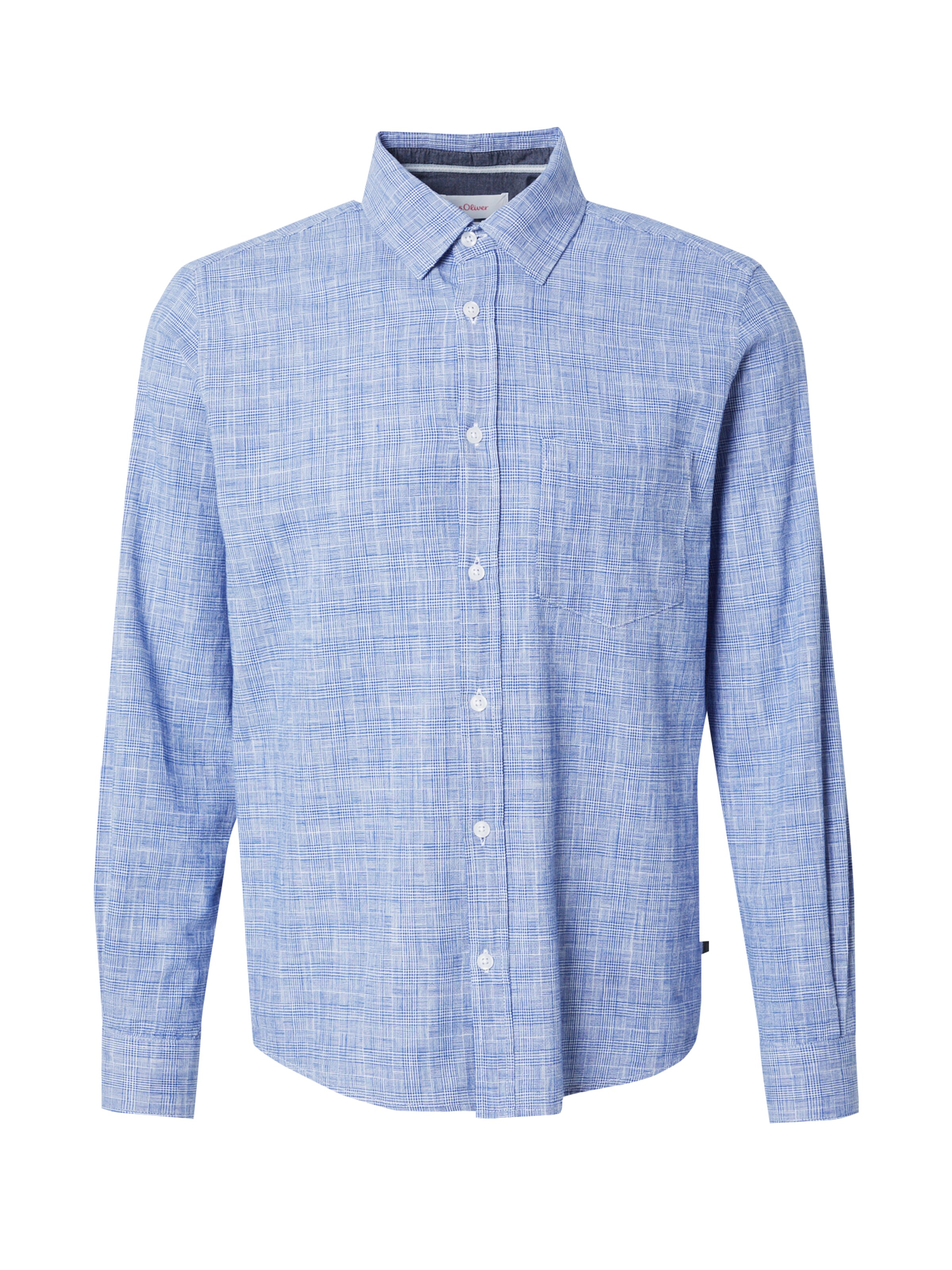 s.Oliver Regular fit Πουκάμισο σε μπλε: μπροστά