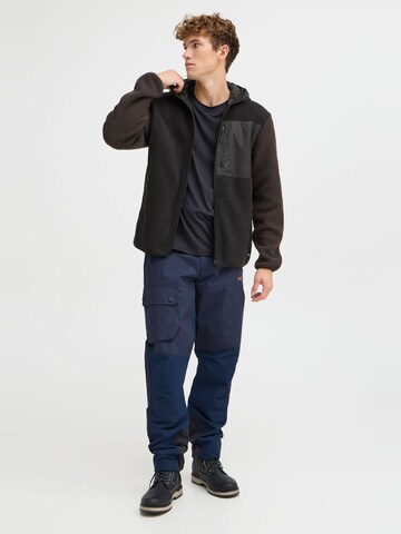 North Bend Fleecejacke 'Matej' in Schwarz: Vorderseite