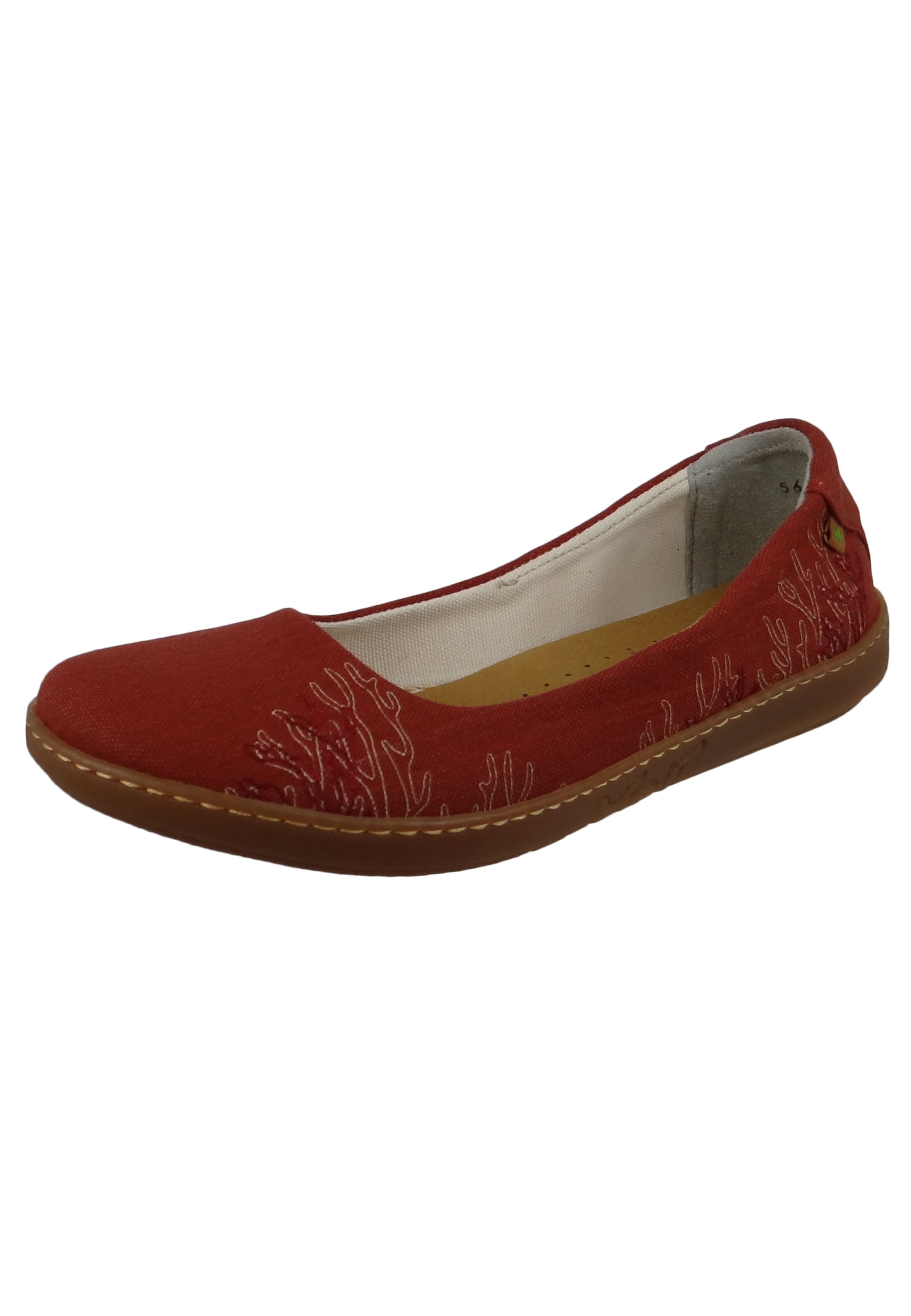 EL NATURALISTA Ballet Flats 'Coral' in Orange: front