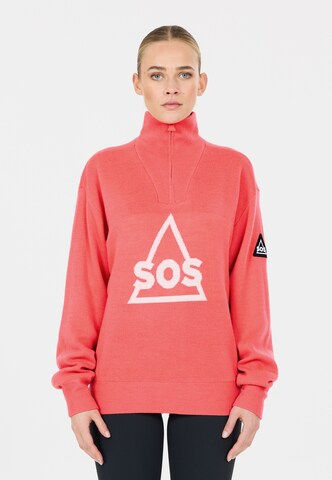 SOS Athletic Sweater 'Tignes' in Pink: front