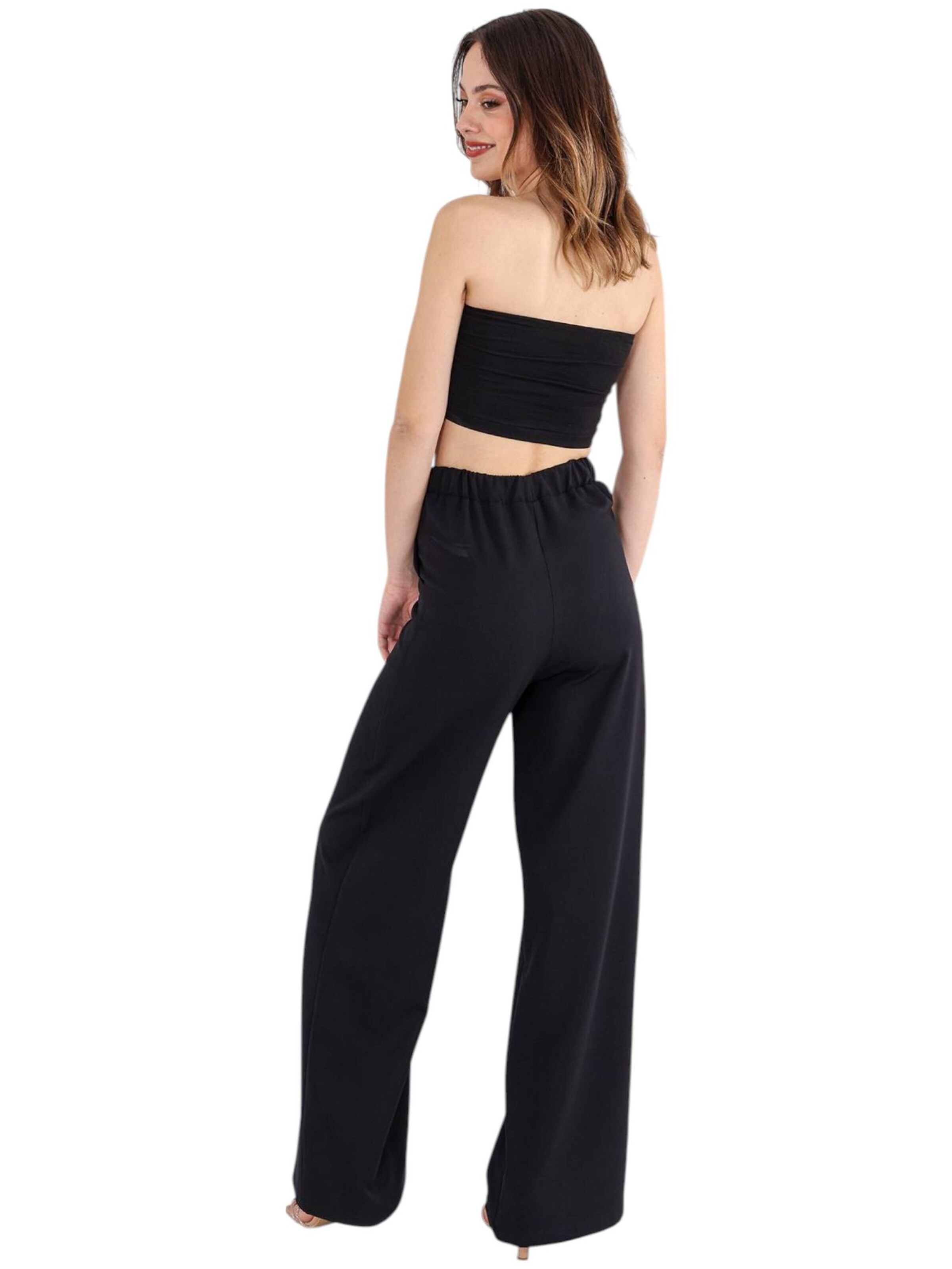fashionshowcase Wide leg Broek 'ALIN' in Zwart