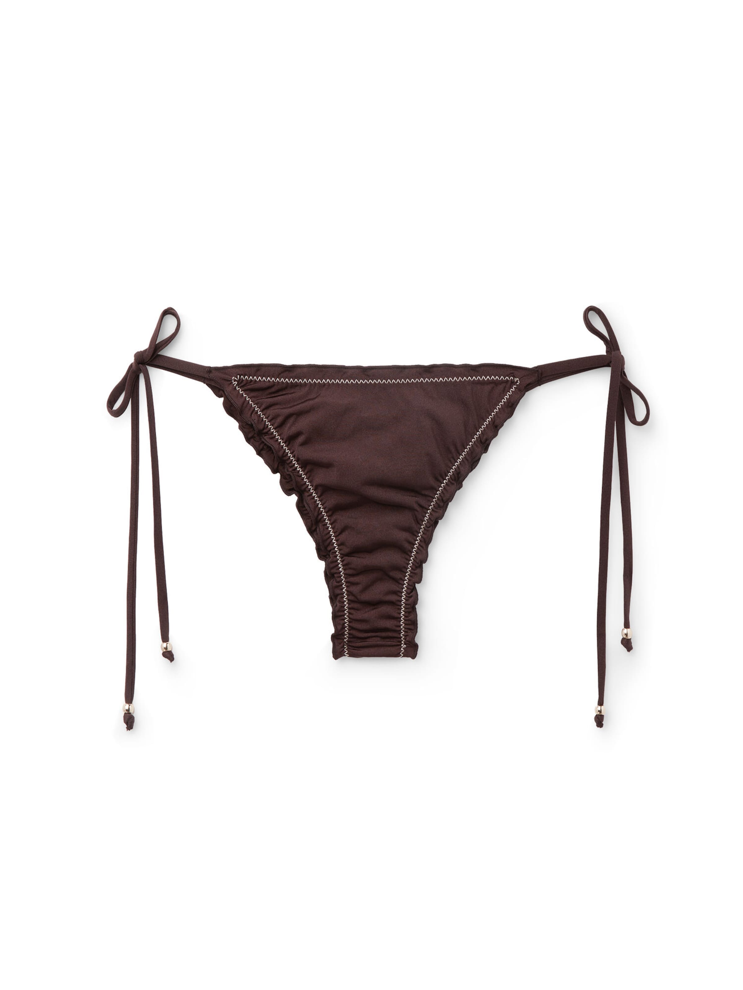 CALZEDONIA Bikini Bottoms 'Classic Doll' in Brown: front
