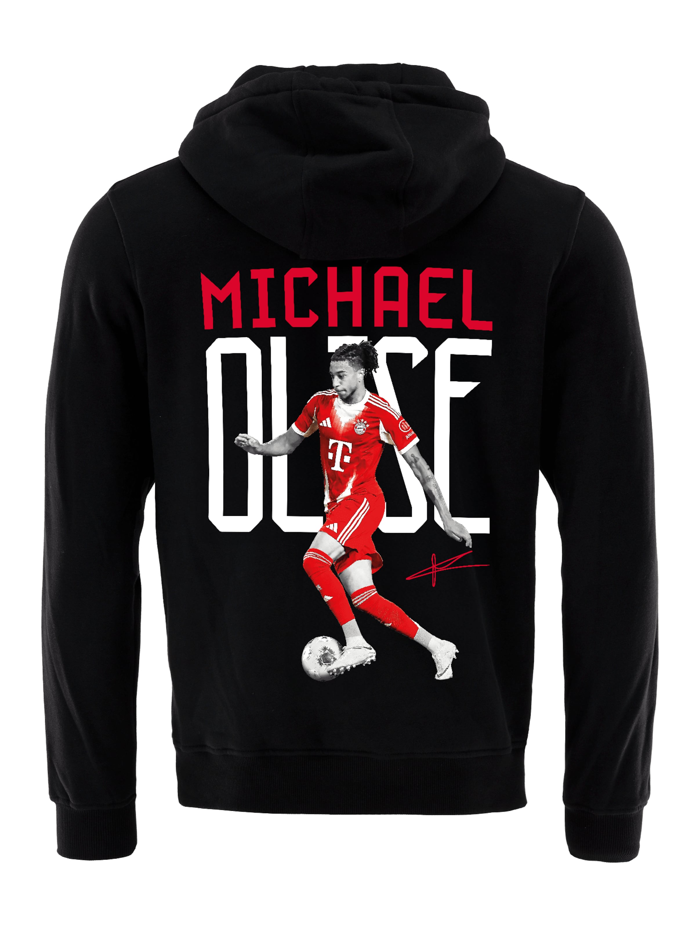 FC BAYERN MÜNCHEN Hoodie Olise in Schwarz: Vorderseite