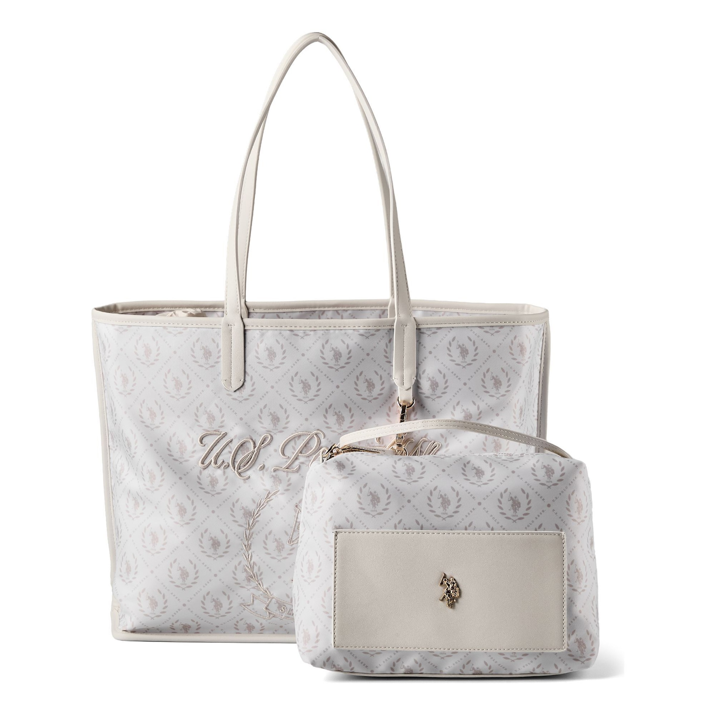 Cabas U.S. POLO ASSN. en blanc : devant