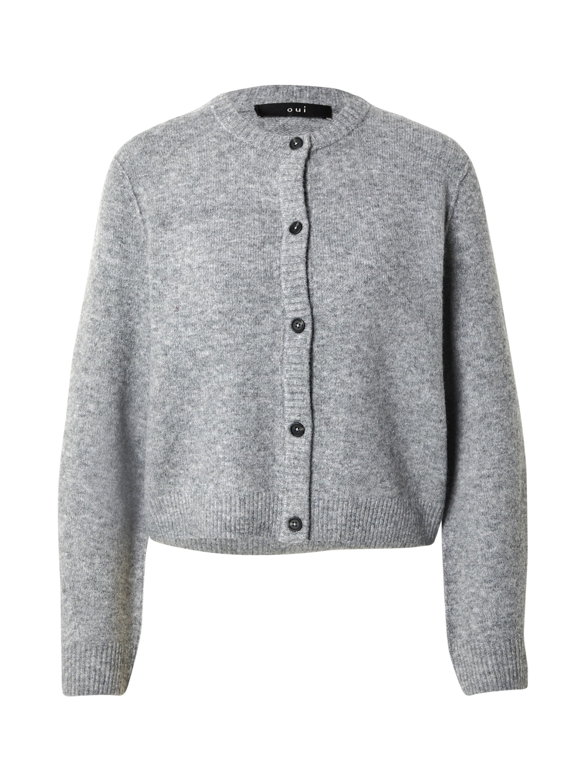 OUI Gebreid vest &#x27;ILAYA&#x27; in Grijs: voorkant