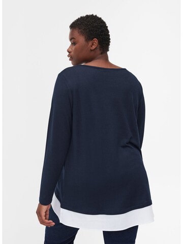 Zizzi Bluse 'Lucca' in Blau