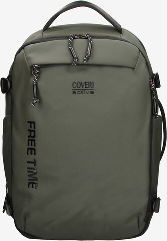 Zaino 'Zaino Coveri Active Poliestere 100% - Unisex Casual con Zip' di Coveri Collection in verde: frontale