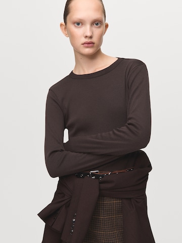 MANGO Tričko 'ENI' - Hnedá: predná strana