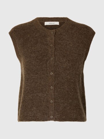 SELECTED Strikvest 'SLFLulu' i brun