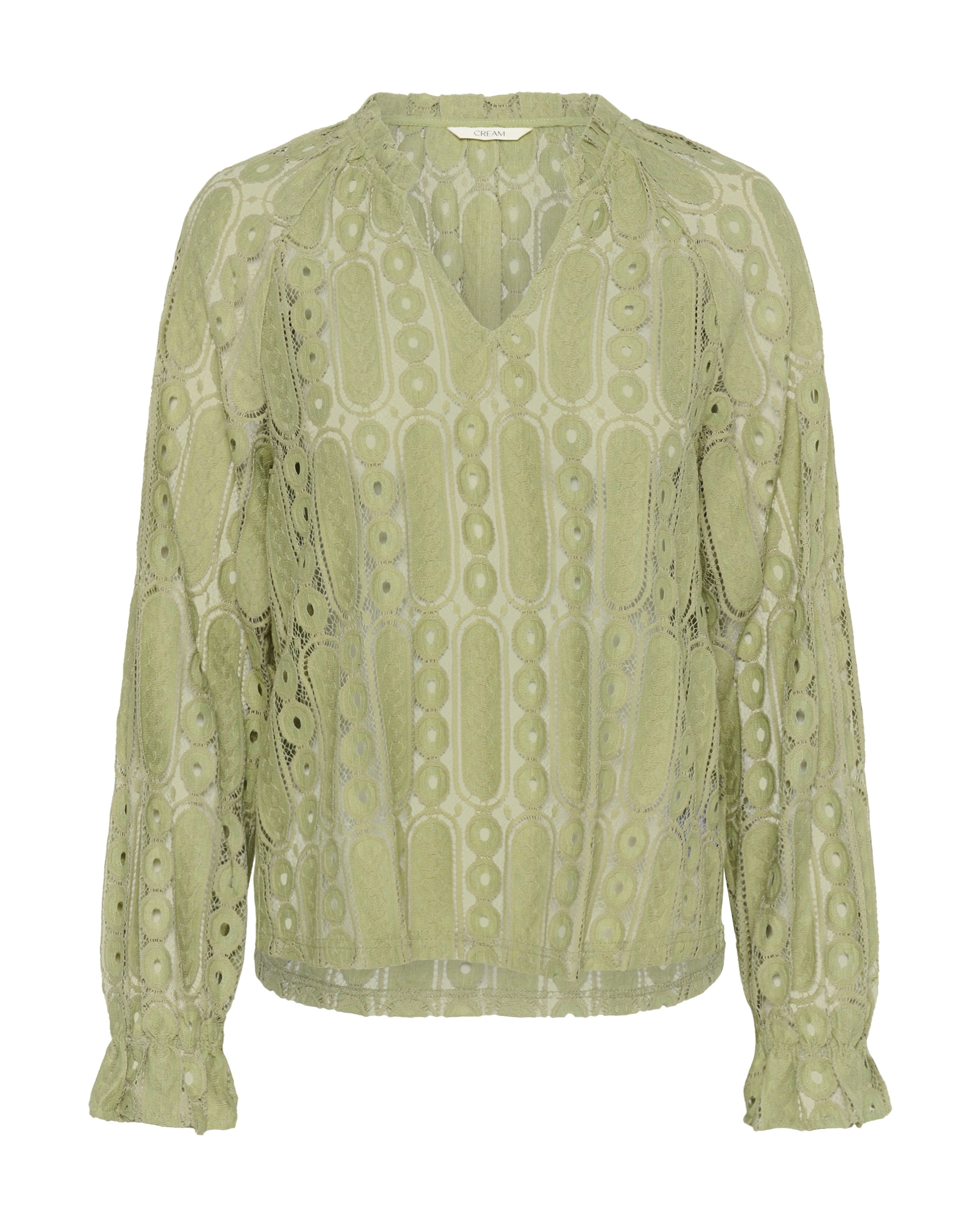 Cream Bluse 'Tully' i grøn: forside