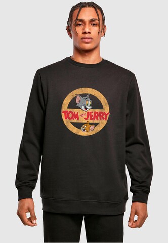 ABSOLUTE CULT Sweatshirt 'Tom and Jerry - Circle One' in Black: front