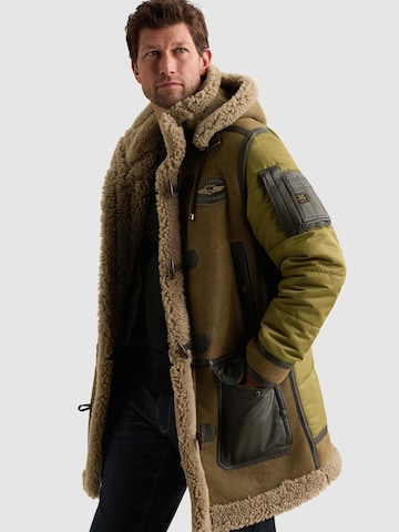 PME Legend Overgangsjakke 'Tornador leather jacket' i brun: forside
