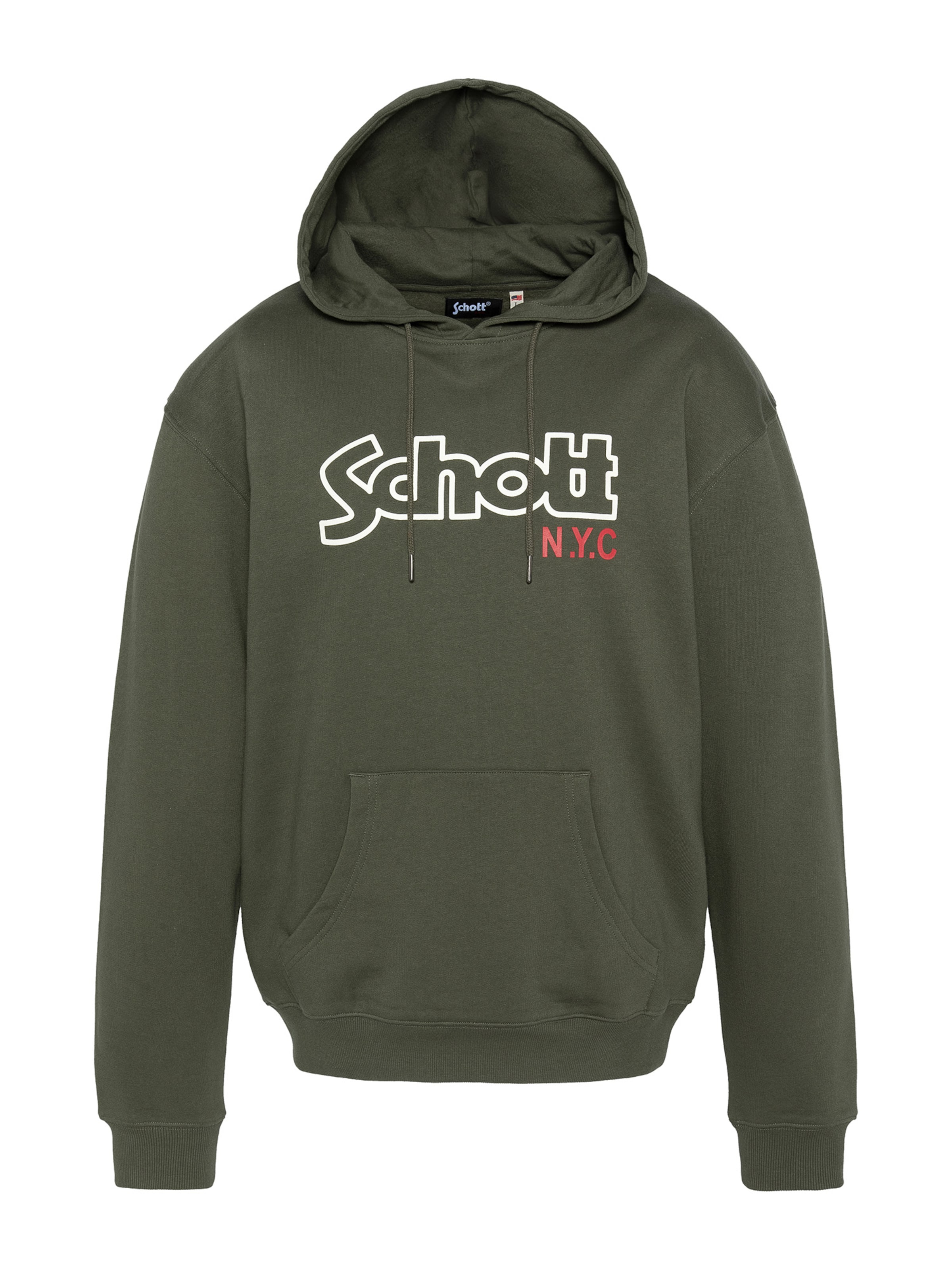 Schott NYC Sweatshirt‌‌‌‌‌‌‌ in Grün: Vorderseite
