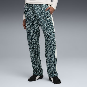 PUMA Loosefit Sportbroek 'T7' in Groen: voorkant