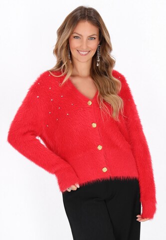 faina - Cárdigan en rojo: frente