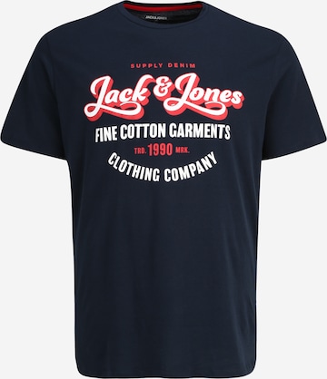 Jack & Jones Plus - Camiseta 'Andy' en azul: frente