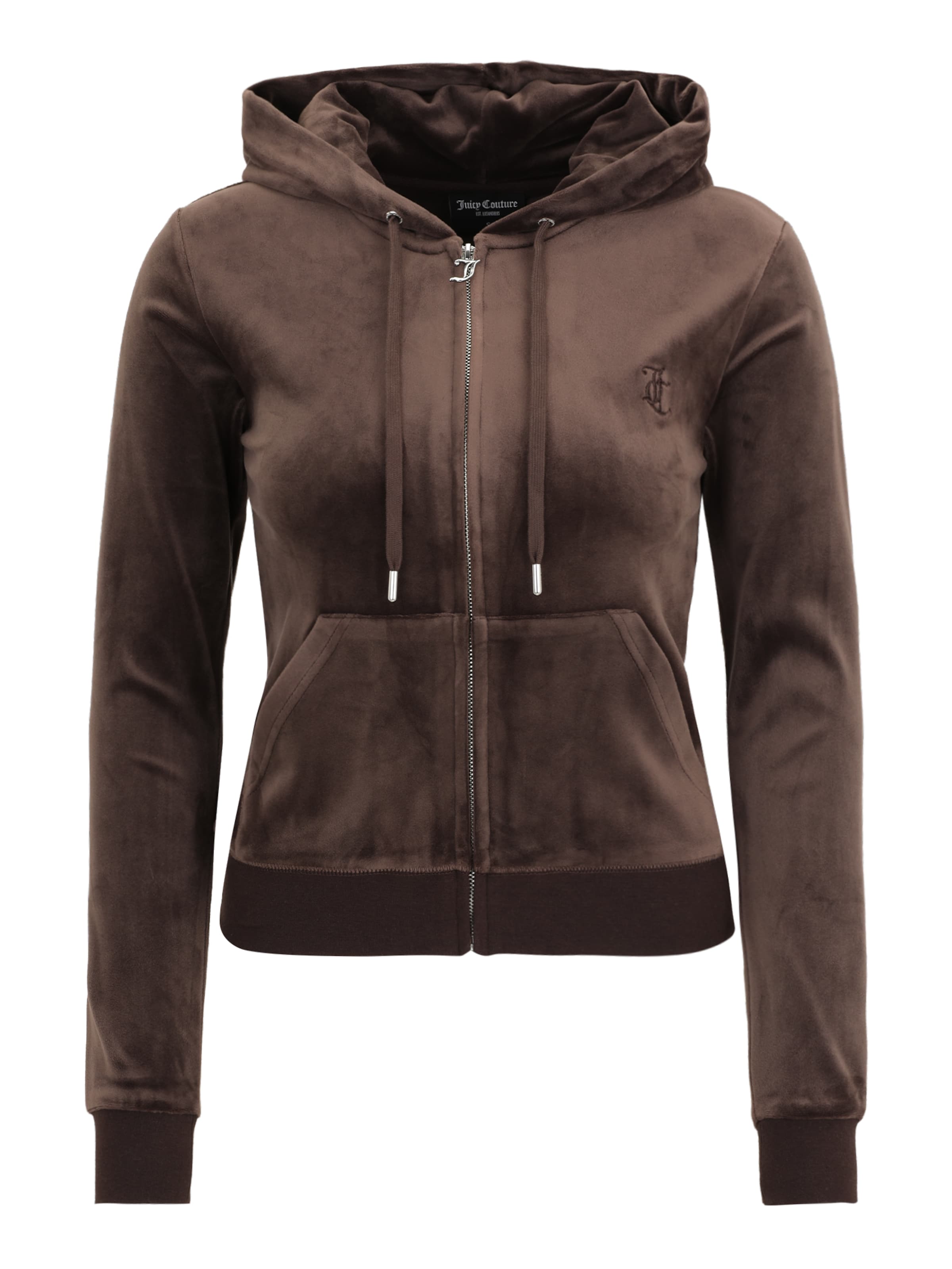 Juicy Couture Tall Кофта на молнии 'ROBERTSON' в Коричневый: спереди