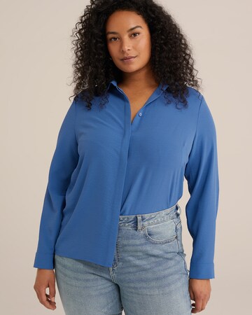 WE Fashion Bluse in Blau: Vorderseite
