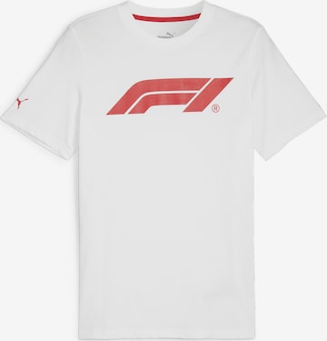 PUMA Functioneel shirt 'F1® ESS' in Wit: voorkant