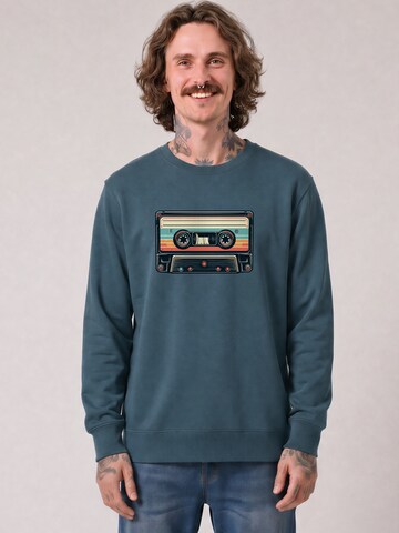 Sweat-shirt 'Retro Kassette' Watapparel en vert : devant