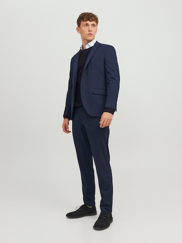 JACK & JONES Slim fit Trousers with creases 'JONES' in Blue