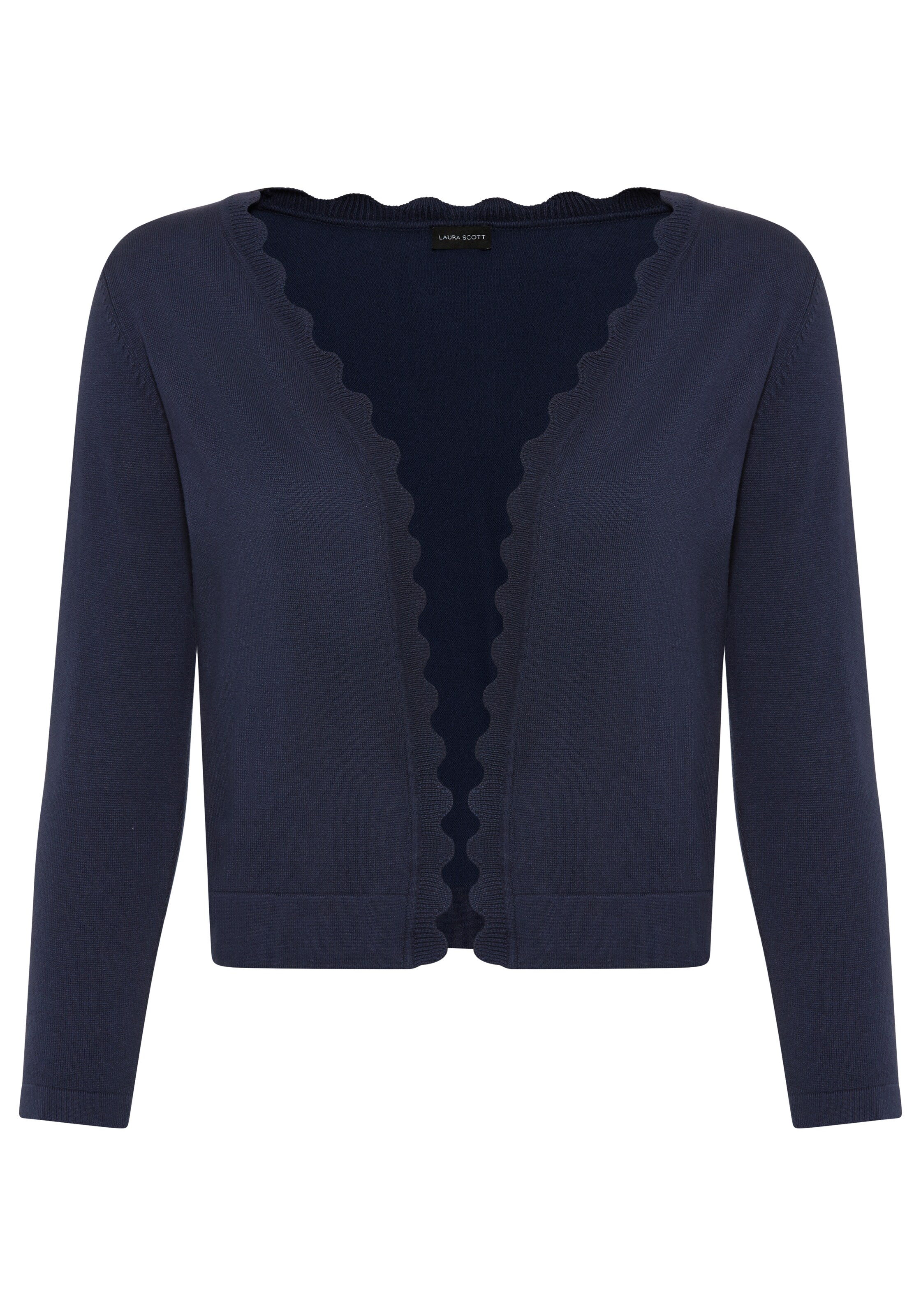 LAURA SCOTT Knit Cardigan in Blue: front