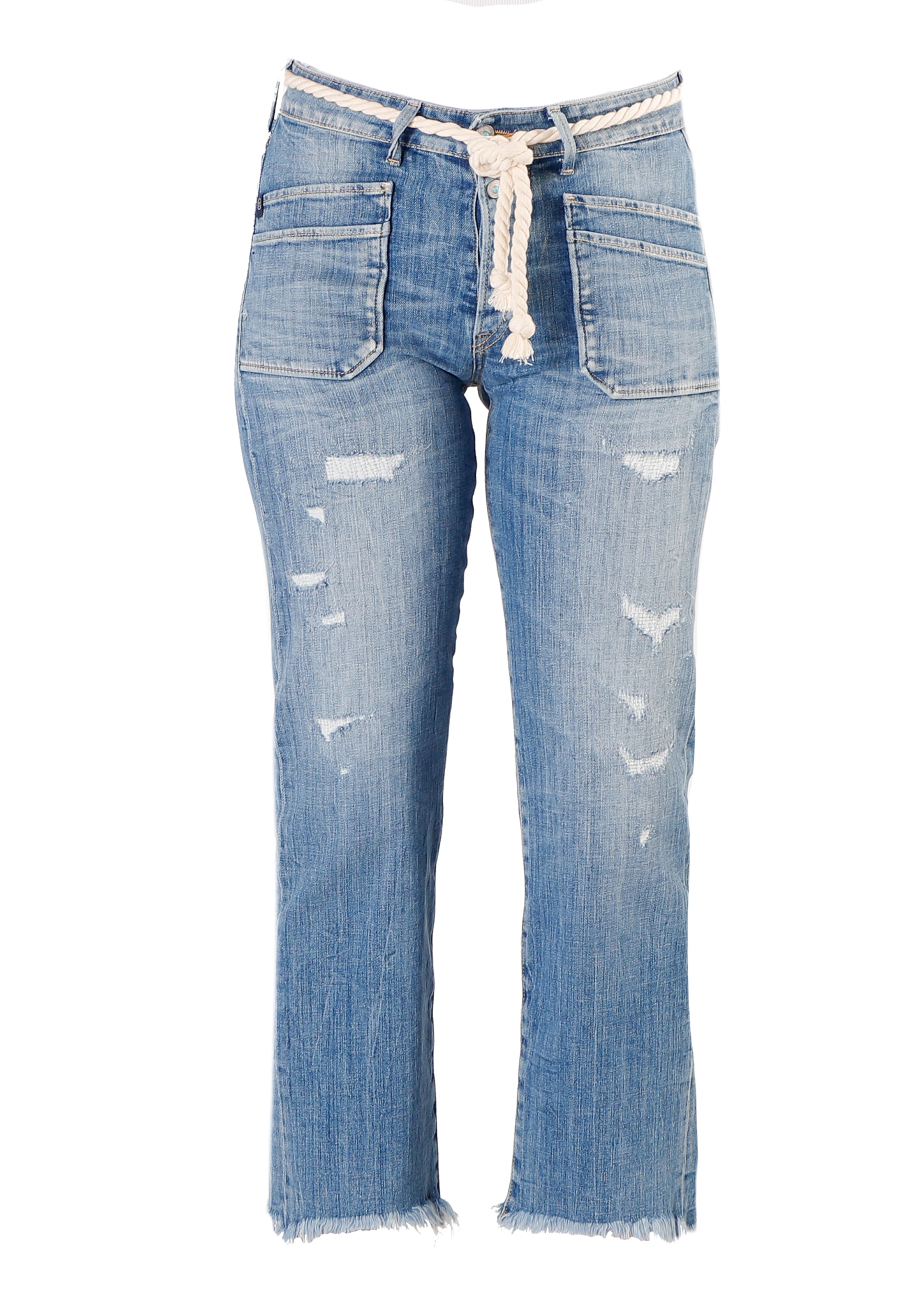 Le Temps Des Cerises Regular Jeans 'PRICILIA' in Blauw: voorkant