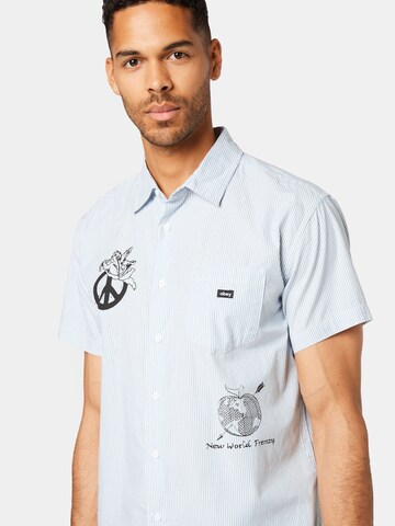 Coupe regular Chemise 'New World Frenzy' Obey en gris