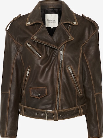 My Essential Wardrobe Between-Season Jacket 'Gilo ' in Brown: front