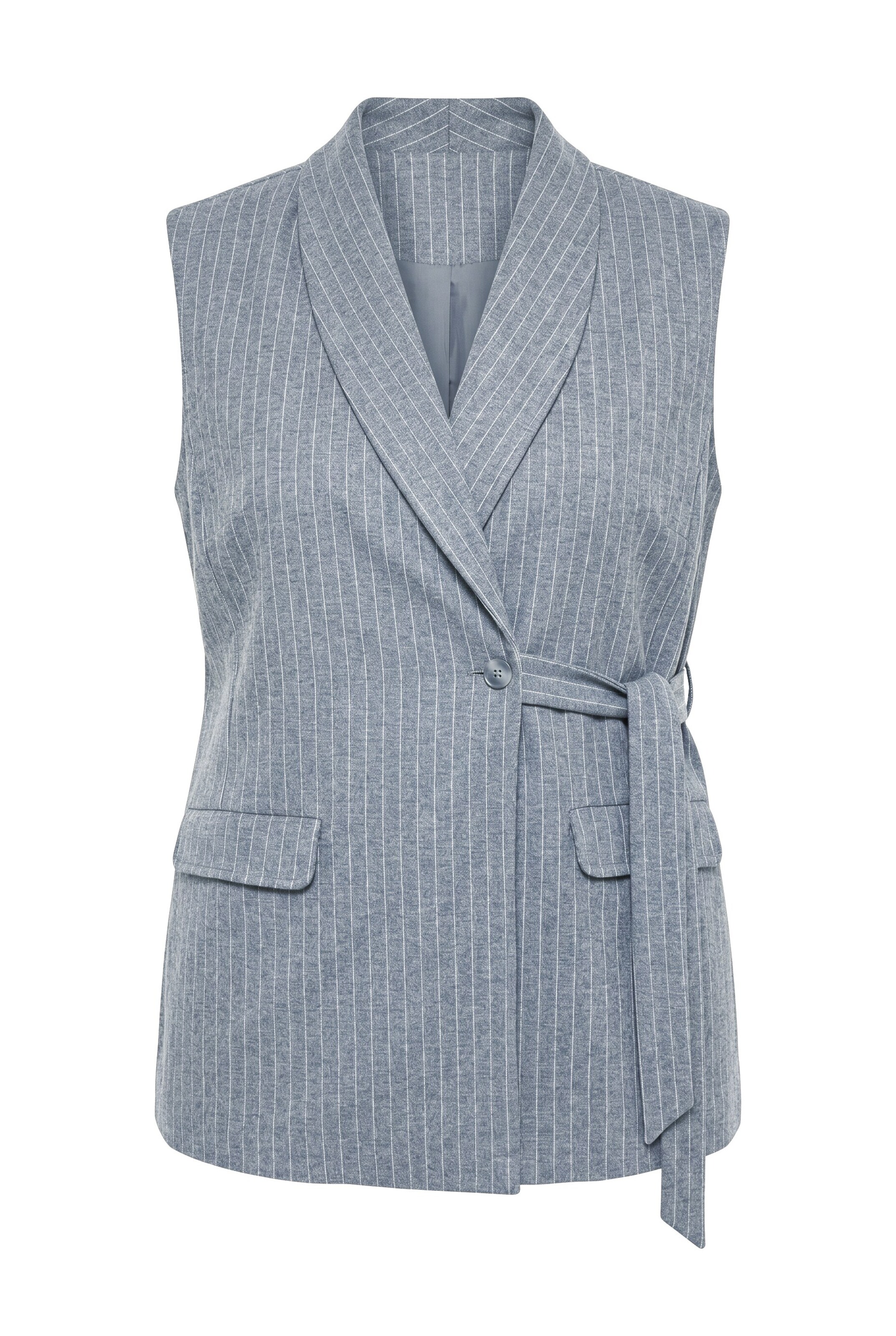 Ulla Popken Vest in M-L in mottled grey, Item view