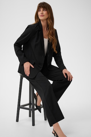 Kaffe - regular Pantalón 'LOUIS' en negro