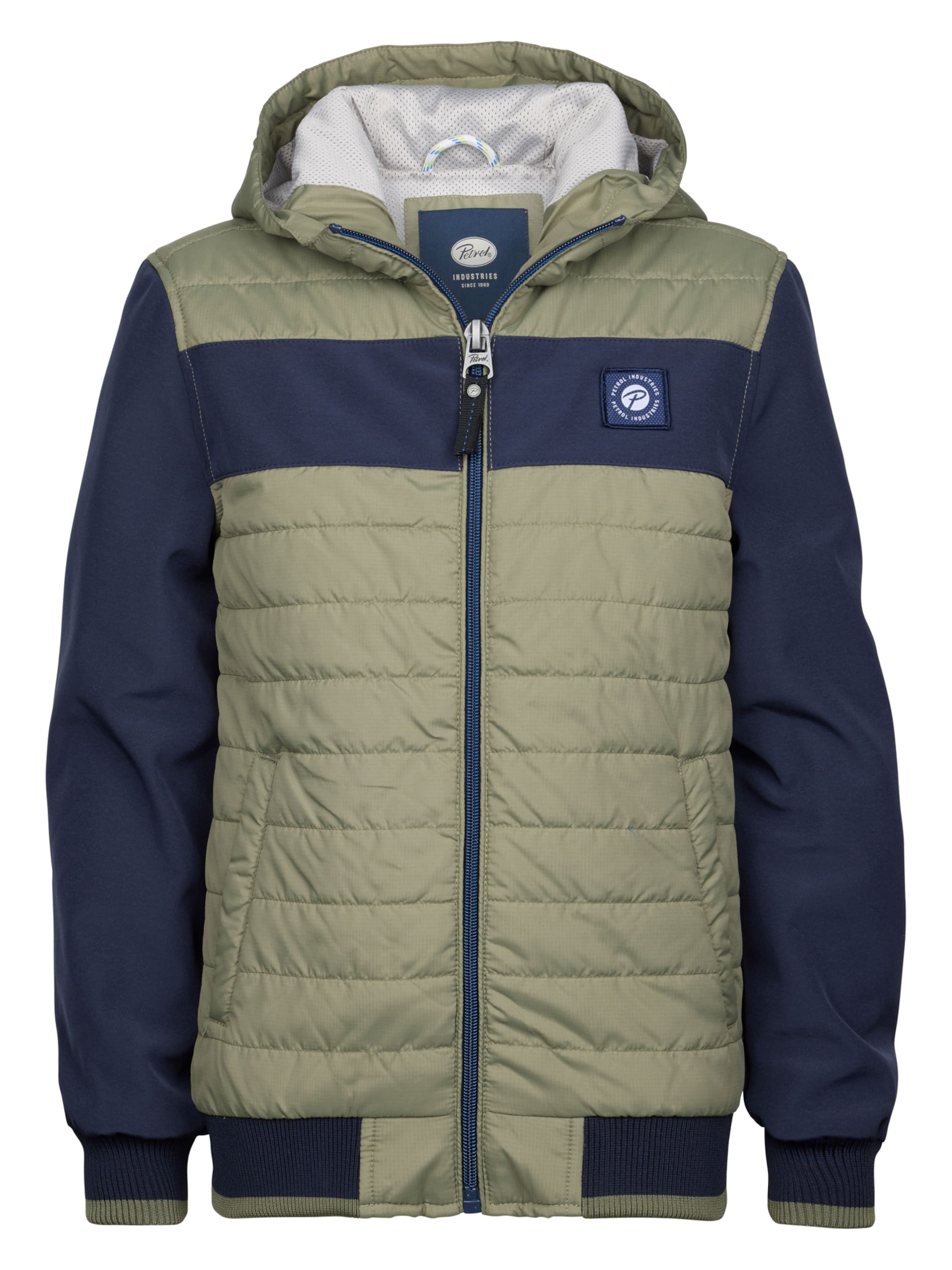 Petrol Industries Välikausitakki 'Splash' värissä vihreä: etupuoli