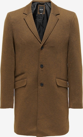 Only & Sons Between-Seasons Coat 'Julian' in Brown: front